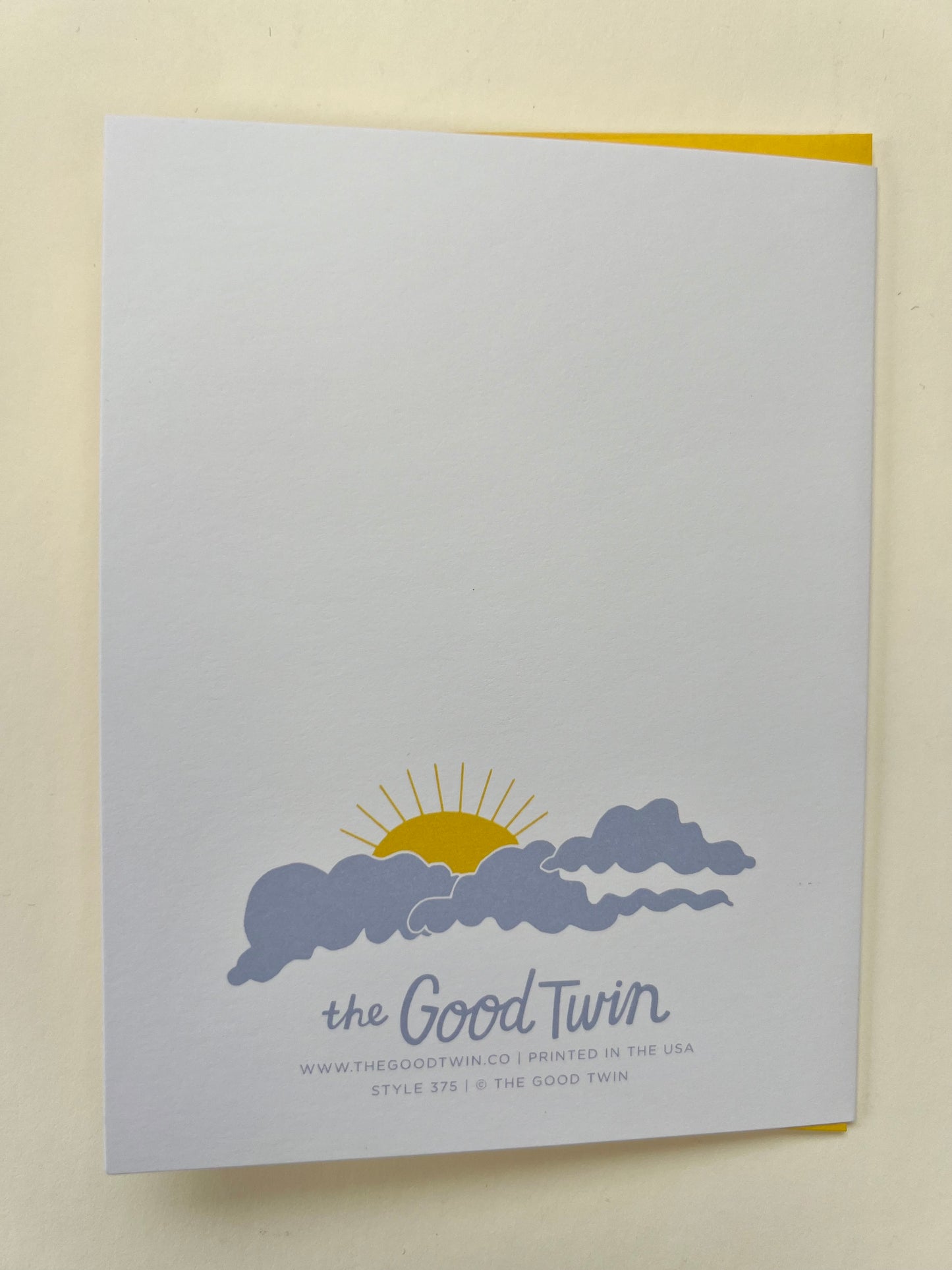 the sun will be back soon greeting card