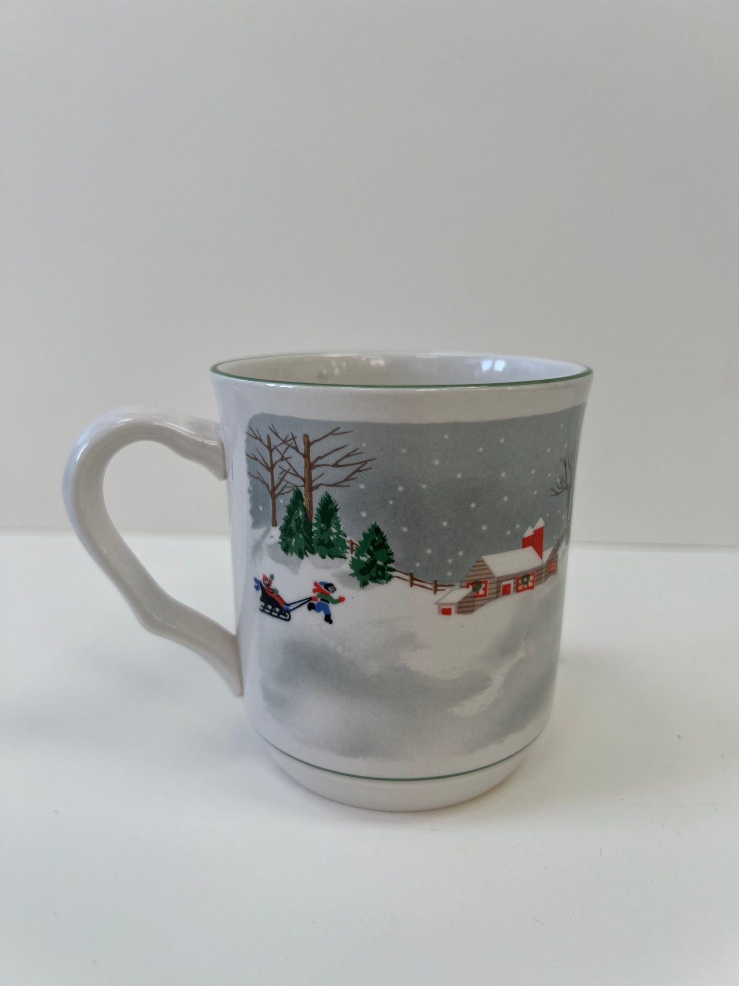 snowy scene mug