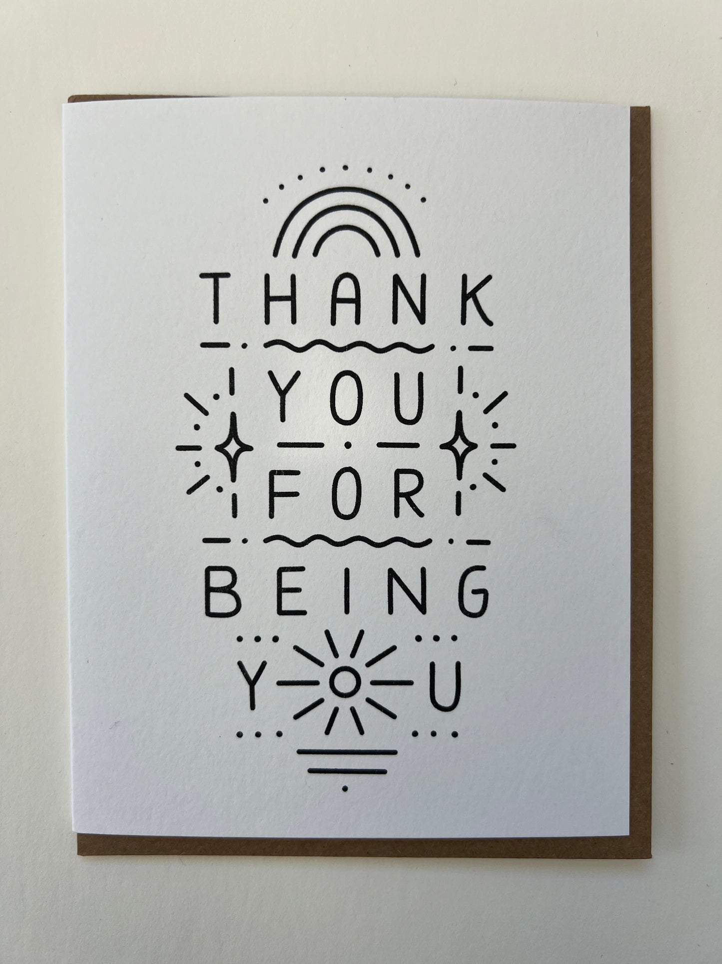 thank you for being you greeting card