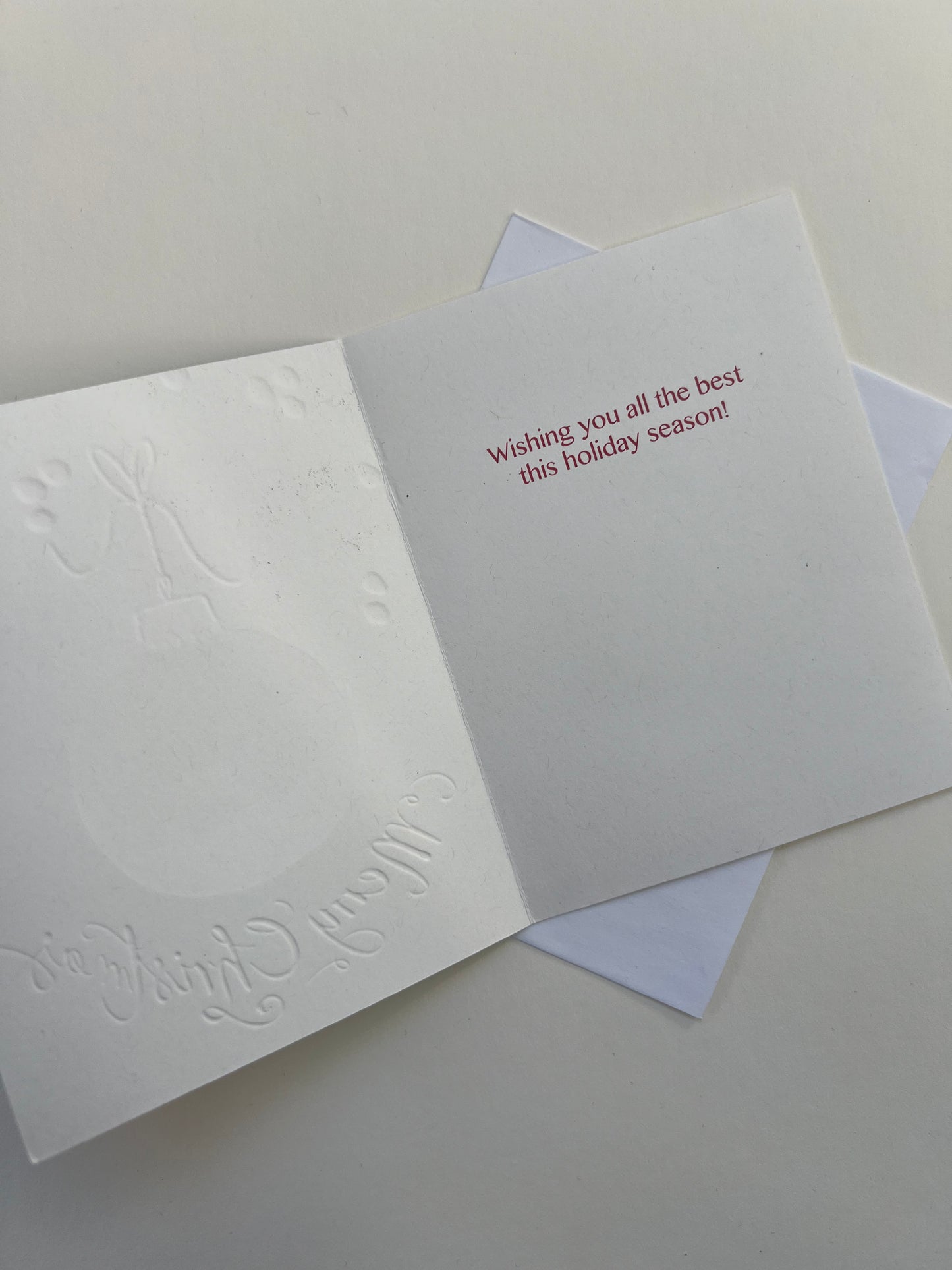 merry christmas ornament greeting card