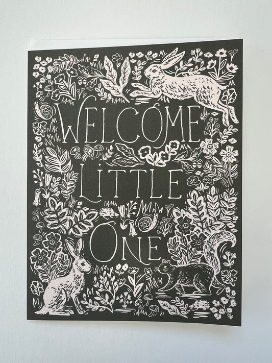 welcome little one greeting card