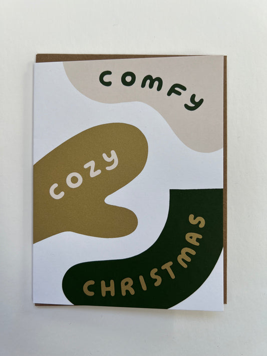 comfy cozy christmas greeting card